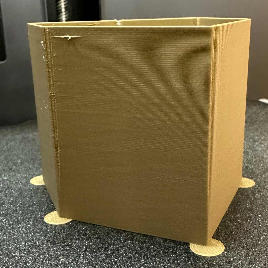 علبة مطبوعة تُستخدم لمعايرة Pressure Advance